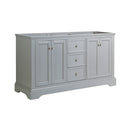 Fresca Windsor 60" Gray Textured Traditional Double Sink Bathroom Cabinet FCB2460GRV