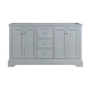 Fresca Windsor 60" Gray Textured Traditional Double Sink Bathroom Cabinet FCB2460GRV