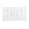 Fresca Windsor 60" Matte White Traditional Double Sink Bathroom Cabinet FCB2460WHM