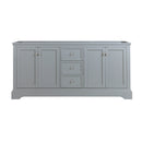 Fresca Windsor 72" Gray Textured Traditional Double Sink Bathroom Cabinet FCB2472GRV