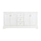 Fresca Windsor 72" Matte White Traditional Double Sink Bathroom Cabinet FCB2472WHM