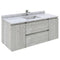 Fresca Formosa 48" Wall Hung Modern Bathroom Cabinet w/ Top & Sink in Ash FCB31-122412ASH-CWH-U