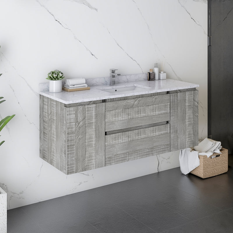 Fresca Formosa 47" Wall Hung Modern Bathroom Cabinet in Ash FCB31-122412ASH