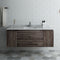 Fresca Formosa 54" Wall Hung Modern Bathroom Cabinet with Top and Sink FCB31-123012ACA-CWH-U
