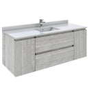 Fresca Formosa 54" Wall Hung Modern Bathroom Cabinet w/ Top & Sink in Ash FCB31-123012ASH-CWH-U