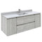 Fresca Formosa 54" Wall Hung Modern Bathroom Cabinet w/ Top & Sink in Ash FCB31-123012ASH-CWH-U