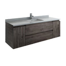 Fresca Formosa 60" Wall Hung Single Sink Modern Bathroom Cabinet w/ Top & Sink FCB31-123612ACA-CWH-U