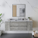 Fresca Formosa 59" Wall Hung Single Sink Modern Bathroom Cabinet in Ash FCB31-123612ASH