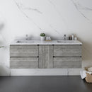 Fresca Formosa 58" Wall Hung Double Sink Modern Bathroom Cabinet in Ash FCB31-241224ASH