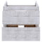 Fresca Formosa 46" Wall Hung Double Sink Modern Bathroom Cabinet in Rustic White FCB31-2424RWH