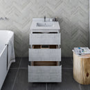 Fresca Formosa 24" Floor Standing Modern Bathroom Cabinet with Top and Sink in Rustic White FCB3124RWH-FC-CWH-U