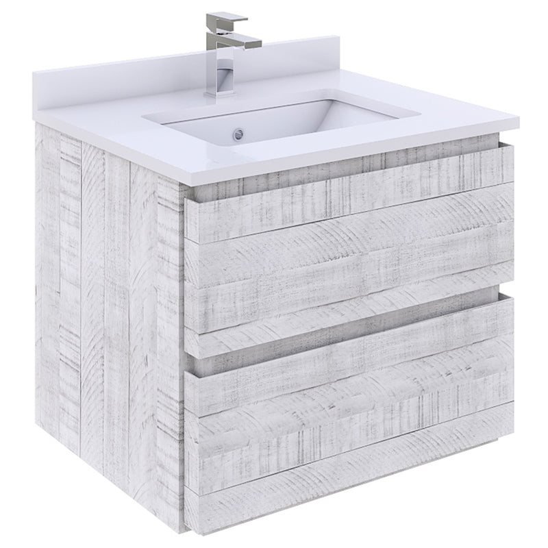 Fresca Formosa 23" Wall Hung Modern Bathroom Cabinet in Rustic White FCB3124RWH