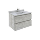 Fresca Formosa 30" Wall Hung Modern Bathroom Cabinet w/ Top & Sink in Ash FCB3130ASH-CWH-U