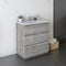 Fresca Formosa 29" Floor Standing Modern Bathroom Cabinet in Ash FCB3130ASH-FC