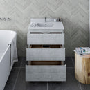 Fresca Formosa 30" Floor Standing Modern Bathroom Cabinet with Top and Sink in Rustic White FCB3130RWH-FC-CWH-U