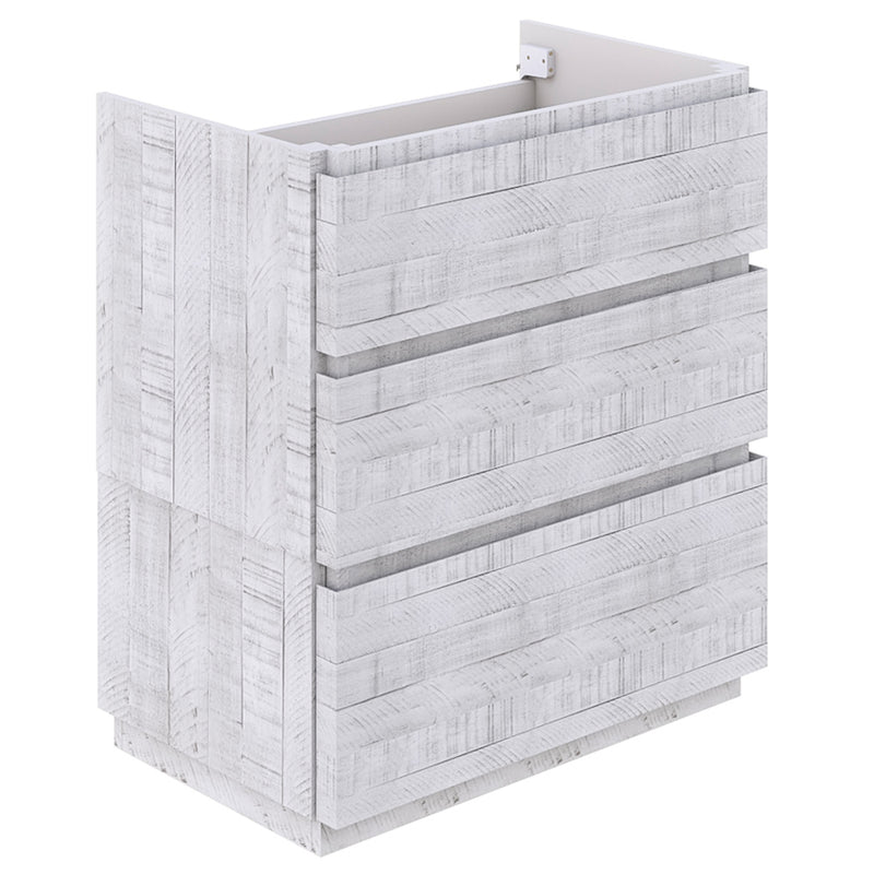 Fresca Formosa 29" Floor Standing Modern Bathroom Cabinet in Rustic White FCB3130RWH-FC