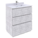 Fresca Formosa 29" Floor Standing Modern Bathroom Cabinet in Rustic White FCB3130RWH-FC