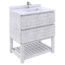 Fresca Formosa 29" Floor Standing Open Bottom Modern Bathroom Cabinet in Rustic White FCB3130RWH-FS