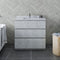 Fresca Formosa 35" Floor Standing Modern Bathroom Cabinet in Rustic White FCB3136RWH-FC