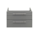 Fresca Lucera 24" Gray Wall Hung Undermount Sink Modern Bathroom Cabinet FCB6124GR-UNS