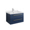 Fresca Lucera 24" Royal Blue Wall Hung Modern Bathroom Cabinet w/ Top & Undermount Sink FCB6124RBL-UNS-CWH-U