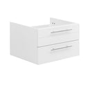 Fresca Lucera 24" White Wall Hung Undermount Sink Modern Bathroom Cabinet FCB6124WH-UNS