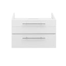 Fresca Lucera 24" White Wall Hung Vessel Sink Modern Bathroom Cabinet FCB6124WH-VSL