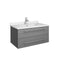 Fresca Lucera 30" Gray Wall Hung Modern Bathroom Cabinet w/ Top & Undermount Sink FCB6130GR-UNS-CWH-U