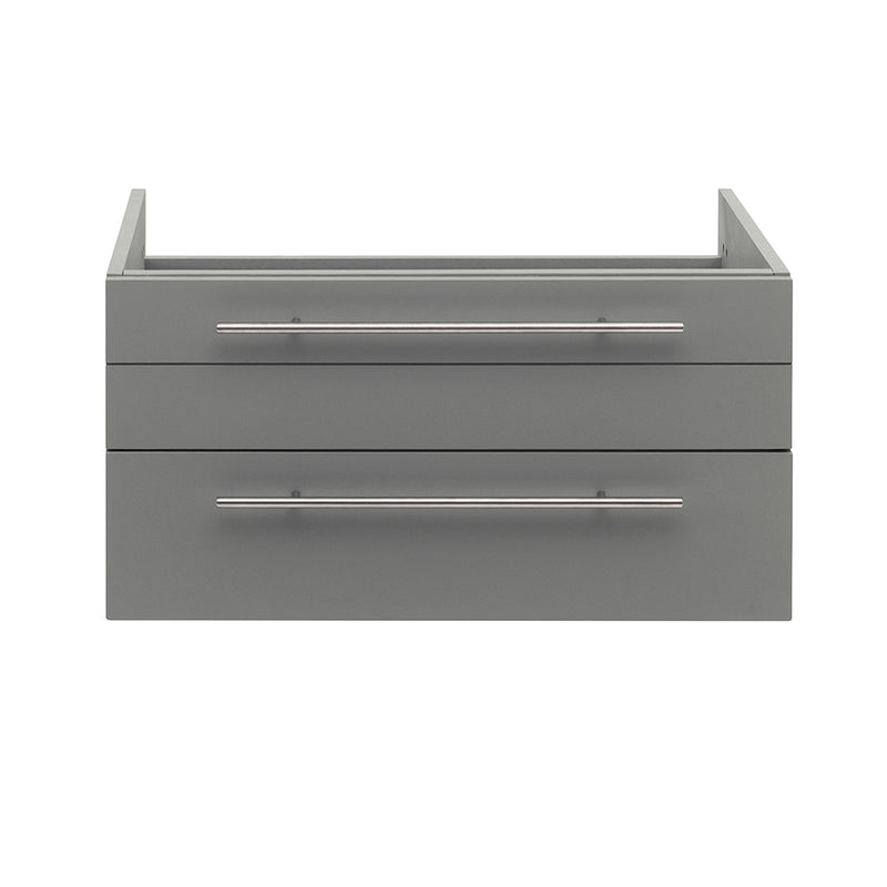 Fresca Lucera 30" Gray Wall Hung Undermount Sink Modern Bathroom Cabinet FCB6130GR-UNS