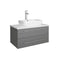 Fresca Lucera 30" Gray Wall Hung Modern Bathroom Cabinet w/ Top & Vessel Sink FCB6130GR-VSL-CWH-V