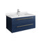 Fresca Lucera 30" Royal Blue Wall Hung Modern Bathroom Cabinet w/ Top & Undermount Sink FCB6130RBL-UNS-CWH-U