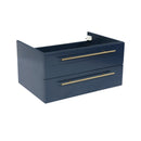 Fresca Lucera 30" Royal Blue Wall Hung Undermount Sink Modern Bathroom Cabinet FCB6130RBL-UNS
