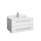 Fresca Lucera 30" White Wall Hung Modern Bathroom Cabinet w/ Top & Undermount Sink FCB6130WH-UNS-CWH-U