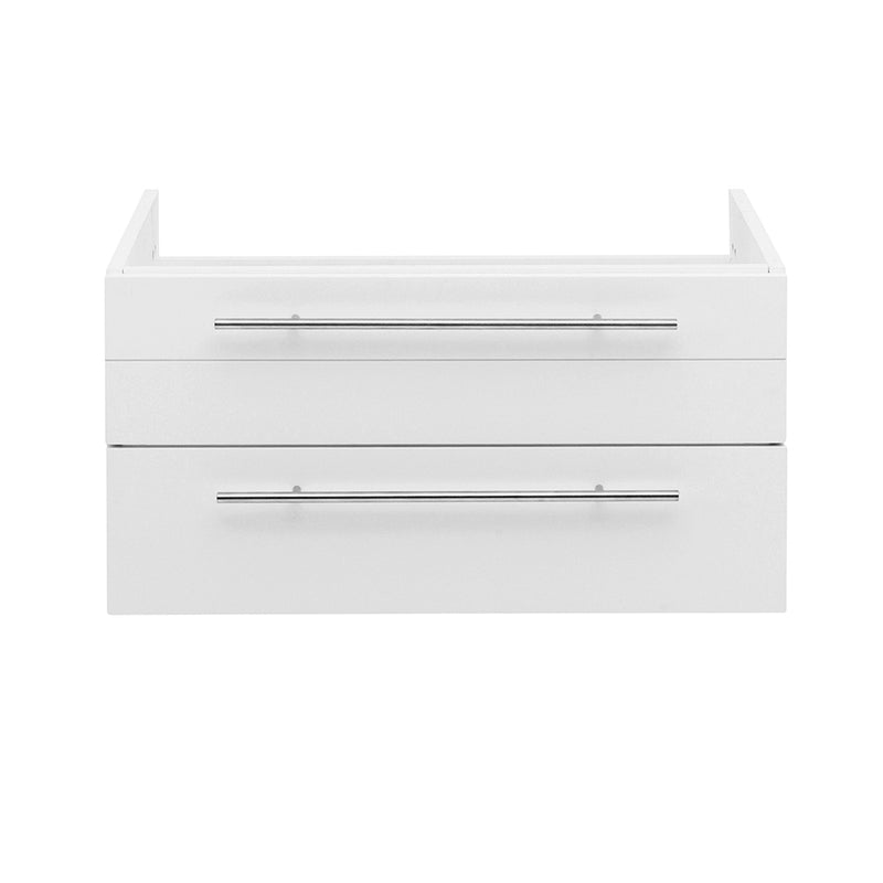 Fresca Lucera 30" White Wall Hung Undermount Sink Modern Bathroom Cabinet FCB6130WH-UNS