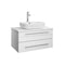 Fresca Lucera 30" White Wall Hung Modern Bathroom Cabinet w/ Top & Vessel Sink FCB6130WH-VSL-CWH-V