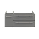 Fresca Lucera 36" Gray Wall Hung Undermount Sink Modern Bathroom Cabinet - Right Version FCB6136GR-UNS-R