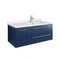 Fresca Lucera 36" Royal Blue Wall Hung Modern Bathroom Cabinet w/ Top & Undermount Sink - Right Version FCB6136RBL-UNS-R-CWH-U
