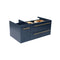 Fresca Lucera 36" Royal Blue Wall Hung Vessel Sink Modern Bathroom Cabinet - Right Version FCB6136RBL-VSL-R
