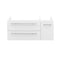 Fresca Lucera 36" White Wall Hung Undermount Sink Modern Bathroom Cabinet - Left Version FCB6136WH-UNS-L