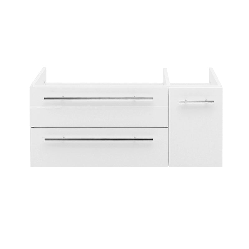 Fresca Lucera 36" White Wall Hung Undermount Sink Modern Bathroom Cabinet - Left Version FCB6136WH-UNS-L