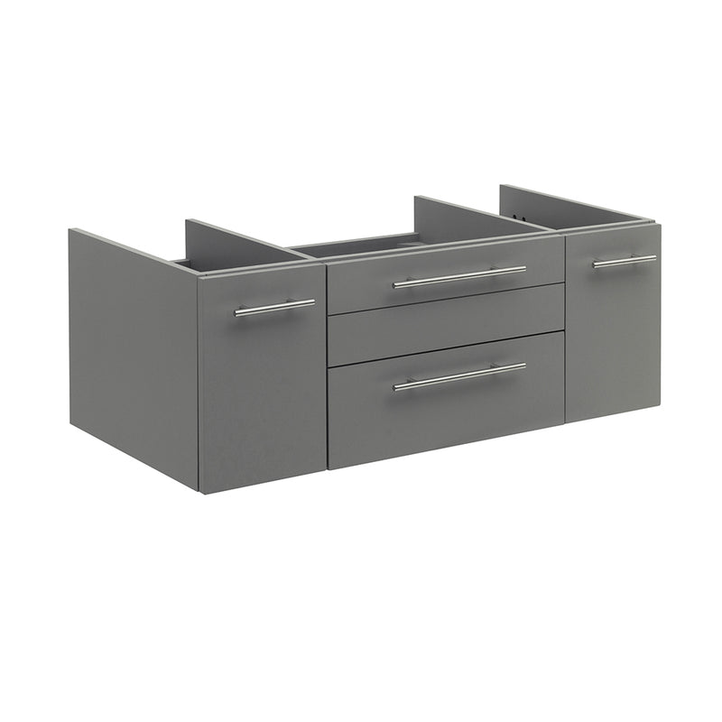 Fresca Lucera 42" Gray Wall Hung Undermount Sink Modern Bathroom Cabinet FCB6142GR-UNS