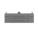 Fresca Lucera 48" Gray Wall Hung Double Undermount Sink Modern Bathroom Cabinet FCB6148GR-UNS-D