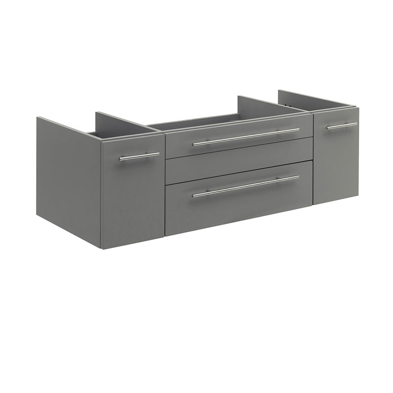 Fresca Lucera 48" Gray Wall Hung Undermount Sink Modern Bathroom Cabinet FCB6148GR-UNS