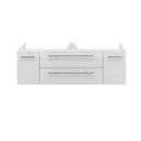 Fresca Lucera 48" White Wall Hung Double Undermount Sink Modern Bathroom Cabinet FCB6148WH-UNS-D