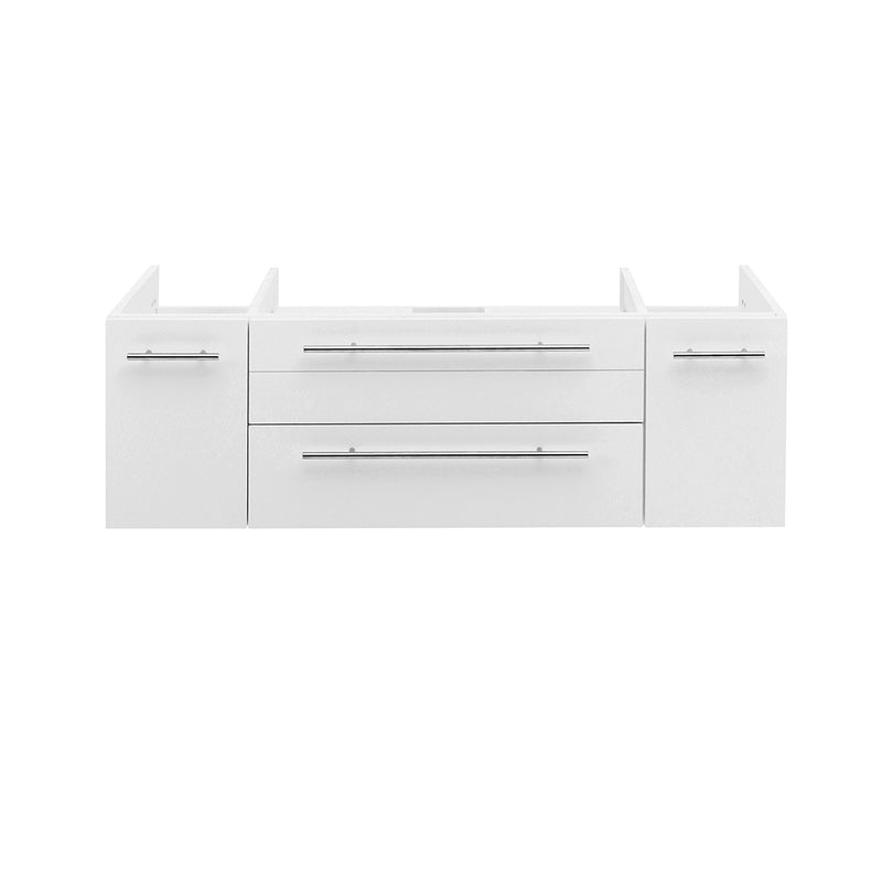 Fresca Lucera 48" White Wall Hung Vessel Sink Modern Bathroom Cabinet FCB6148WH-VSL