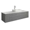 Fresca Lucera 60" Gray Wall Hung Modern Bathroom Cabinet w/ Top & Single Vessel Sink FCB6160GR-VSL-CWH-V