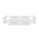 Fresca Lucera 60" White Wall Hung Double Undermount Sink Modern Bathroom Cabinet FCB6160WH-UNS-D