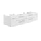 Fresca Lucera 60" White Wall Hung Single Undermount Sink Modern Bathroom Cabinet FCB6160WH-UNS