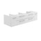 Fresca Lucera 60" White Wall Hung Double Vessel Sink Modern Bathroom Cabinet FCB6160WH-VSL-D