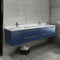 Fresca Lucera 72" Royal Blue Wall Hung Modern Bathroom Cabinet with Top and Double Undermount Sinks FCB6172RBL-UNS-D-CWH-U